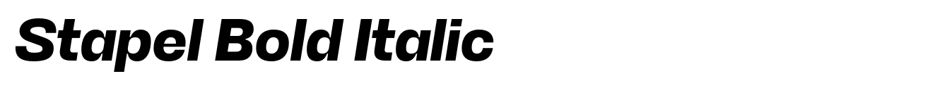 Stapel Bold Italic